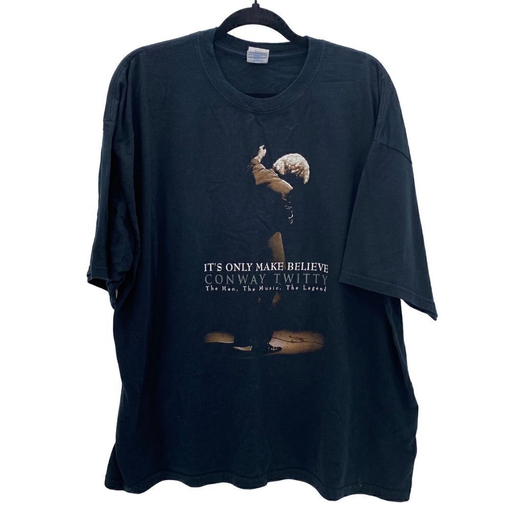 Gildan Conway Twitty Black Short Sleeve T-Shirt Men’s Size 2XL